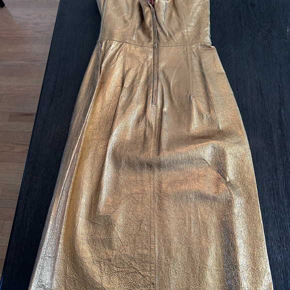 Strapless Gold Dress - Picture 1 of 9
